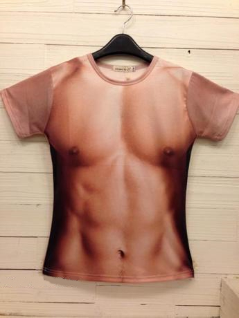 T-shirt with Muscular Abs