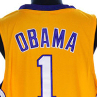 Obama Lakers Jersey Number 1